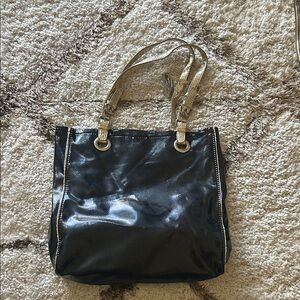 Marc Fisher Black and Gold Tote Bag